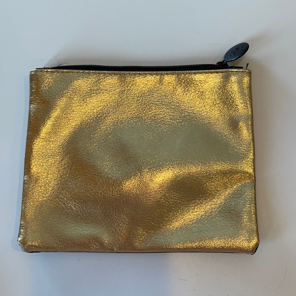 Ipsy gold and black coin purse 6.5” x 5.25”